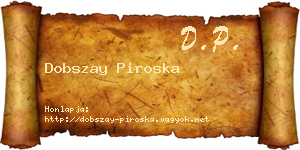 Dobszay Piroska névjegykártya